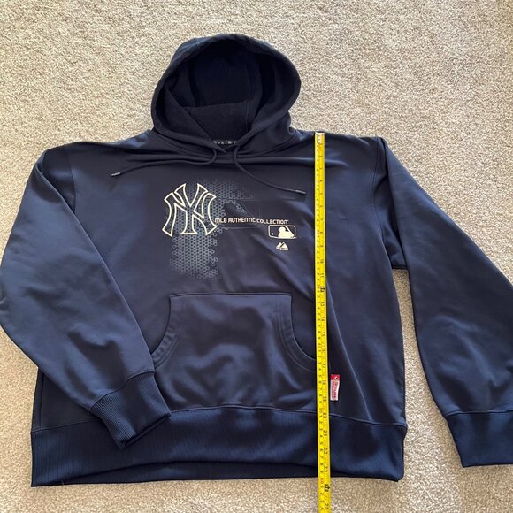 New York Yankees Authentic Collection Thermal Navy Blue Hoodie XL NWOT - Picture 7 of 8